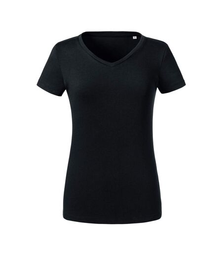 Russell Womens/Ladies Organic Short-Sleeved T-Shirt (Black) - UTBC4715