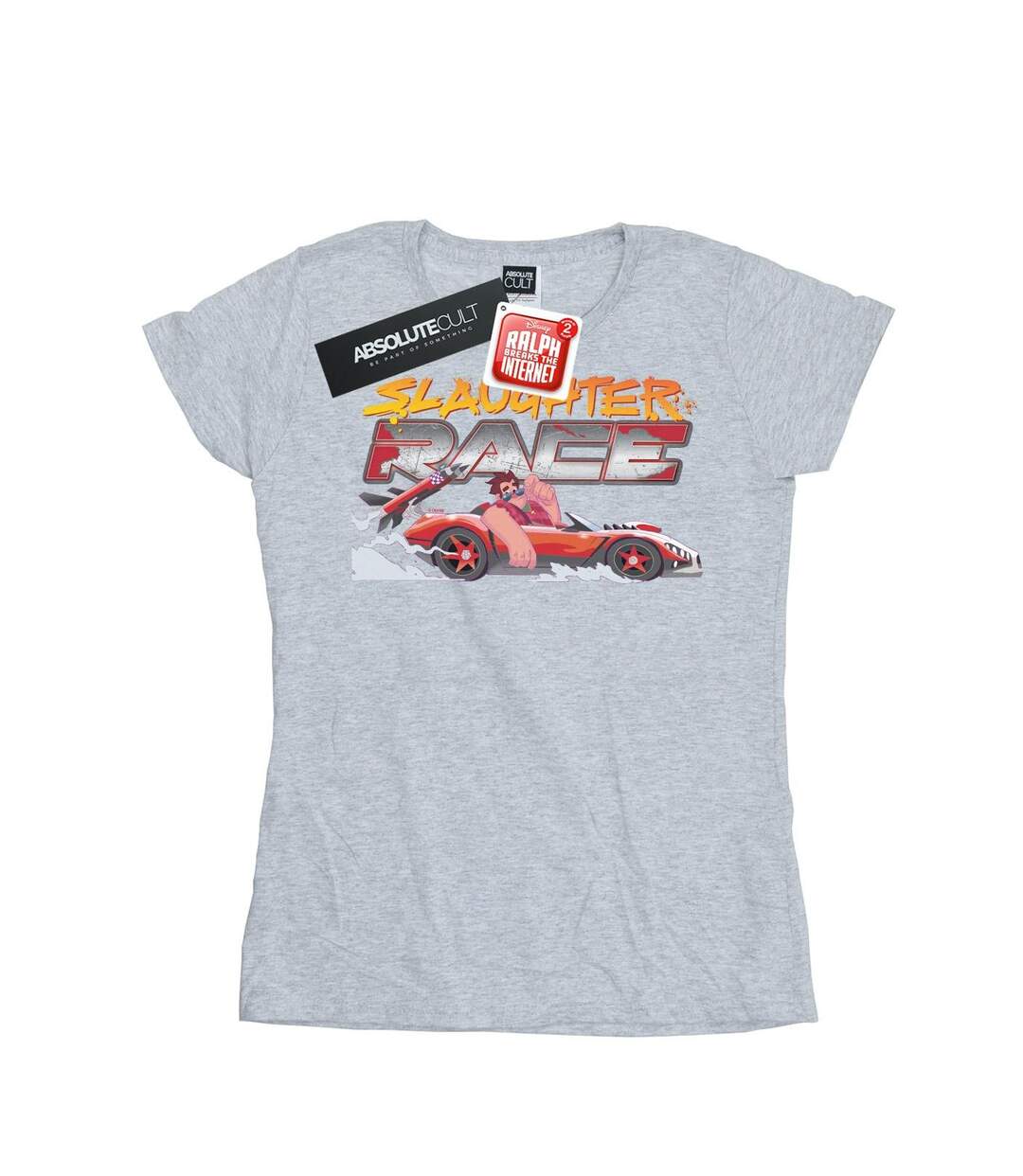 Disney T-shirt en coton Womens/Ladies Wreck It Ralph Slaughter Race (Gris sportif) - UTBI44920-1