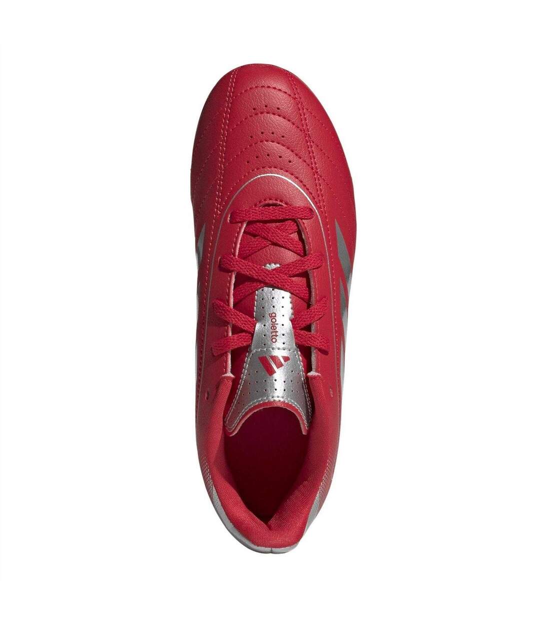 Chaussures De Foot Pour Terrain Ferme Motif/style 3 Rayures Goletto Enfant Rouge Argenté Adidas-4