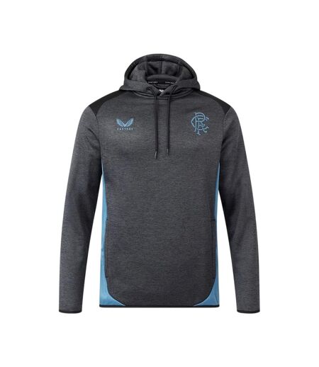 Sweat À Capuche Motif/style Rangers Fc Homme Noir Chiné Castore