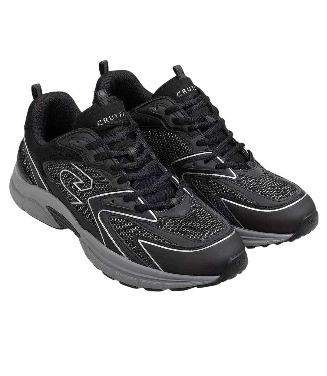 Mens Scorpius Logo Low Cut Trainers Black Grey Cruyff-2