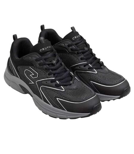 Mens Scorpius Logo Low Cut Trainers Black Grey Cruyff