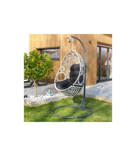 Balancelle de Jardin Tressée Samoa 210cm Écru