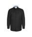 Mens D555 Richard Oxford Kingsize Tall Long-sleeved Shirt Black Duke-1