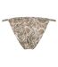 Womens/ladies Snakeskin Hipster Bikini Bottoms Brown Good American-2
