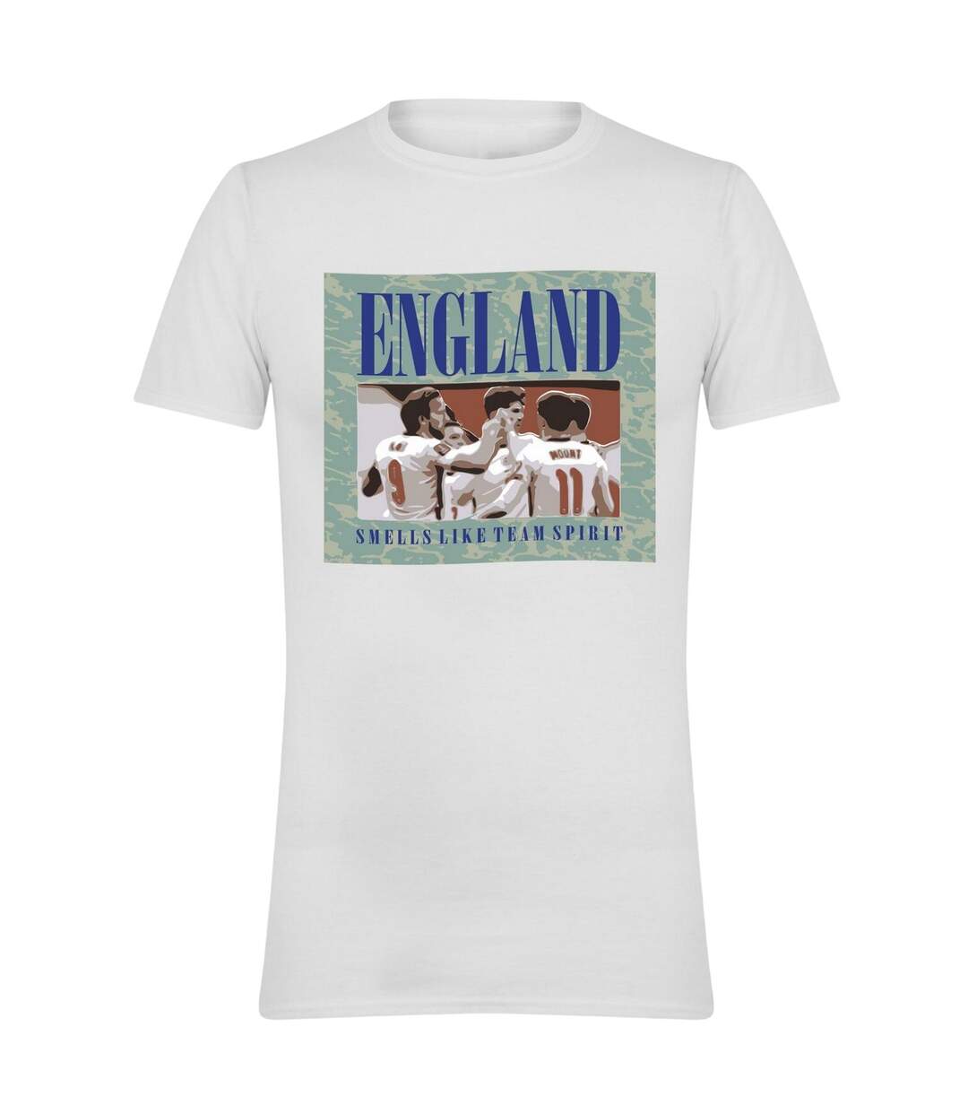 Mens Smells Like Team Spirit England T-shirt White AWD-1