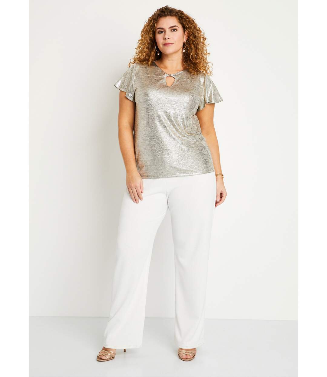 T-shirt court maille brillante cérémonie-2