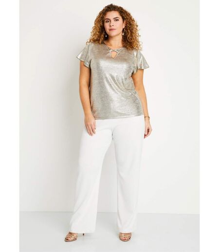 T-shirt court maille brillante cérémonie