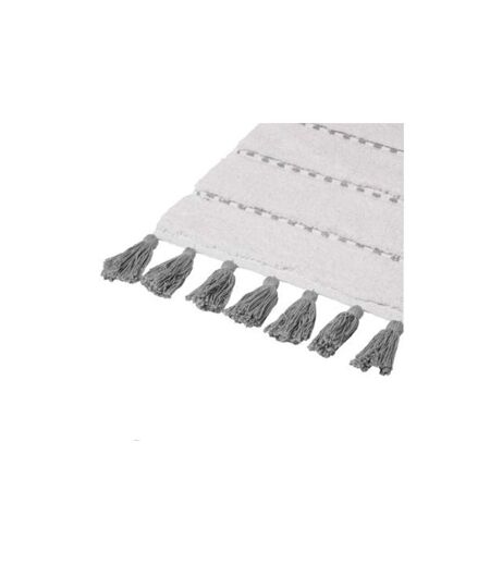 Tapis Salle de Bain Pompons 50x75cm Gris