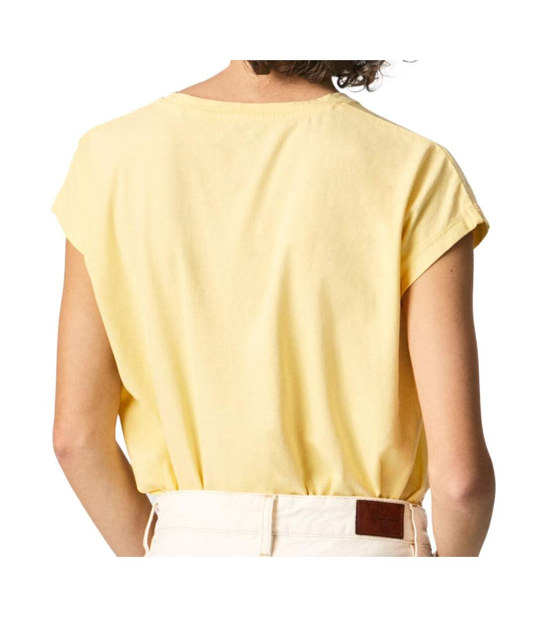 T-shirt Jaune Femme Pepe Jeans Bloom - L-2