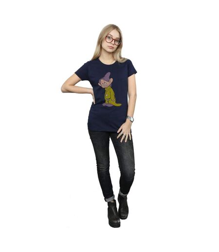 Disney T-shirt coton classique Dopey Femmes/Dames (Bleu marine) - UTBI14894