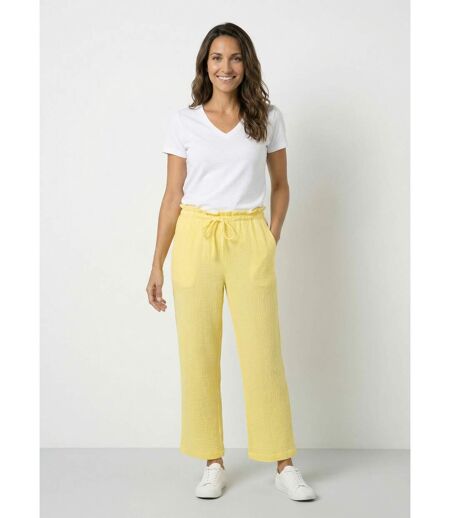 Pantalon large tendance, gaze de coton