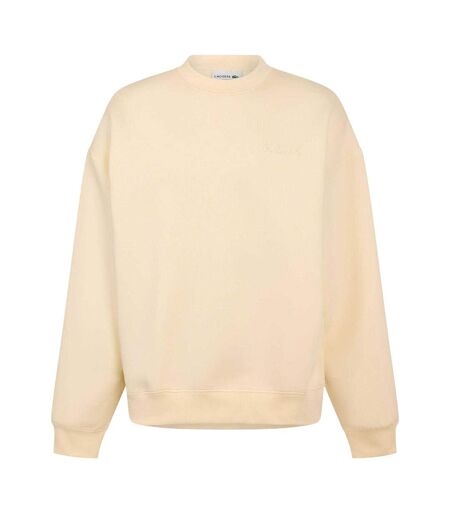 Mens Paris Crew Neck Sweatshirt Cream Lacoste