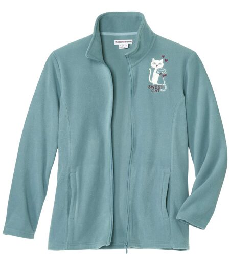 La Veste Polaire avec Broderie Chats