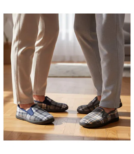 OZABI Pantoufles Charentaises Homme Pack de 2 Paires Semelle Antidérapante