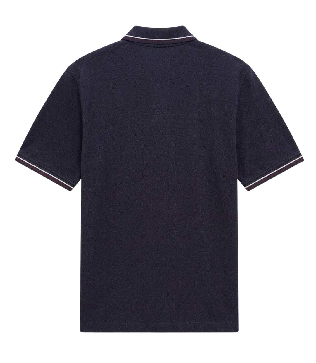 Mens Pique Short-sleeved Polo Shirt Navy Bugatti-2