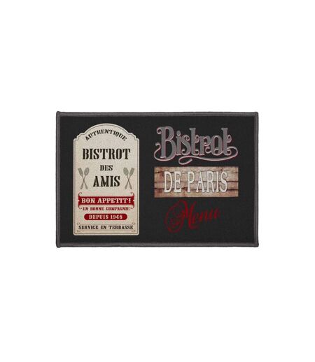 Tapis Rectangle Bistrot Des Amis 40x60cm Noir