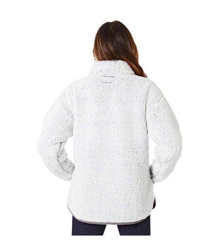 Womens/ladies borg top grey Light And Shade