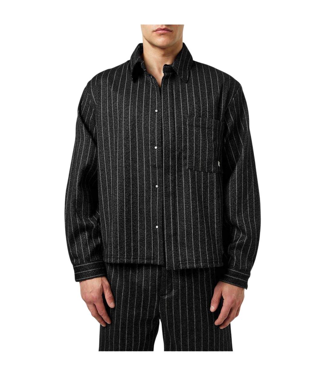 Surchemise Motif/style Fines Rayures Homme Noir À Rayures Represent-4