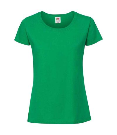 T-shirt iconic femme vert Fruit of the Loom