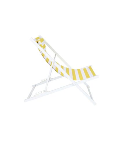 Lot de 4 Chiliennes en Métal Bain de Soleil 90cm Jaune