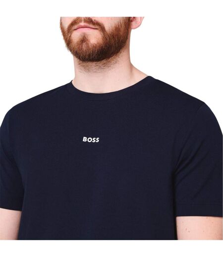 Mens Tchup Logo Oversized T-shirt Navy Boss