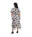 Robe Mi-longue Manches Bouffantes Motif/style Coquelicot Floral Abriee Femme Noir Ted Baker-3