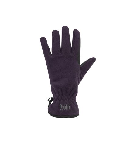 Dublin Adults Unisex Polar Fleece Riding Gloves (Purple) - UTWB1088