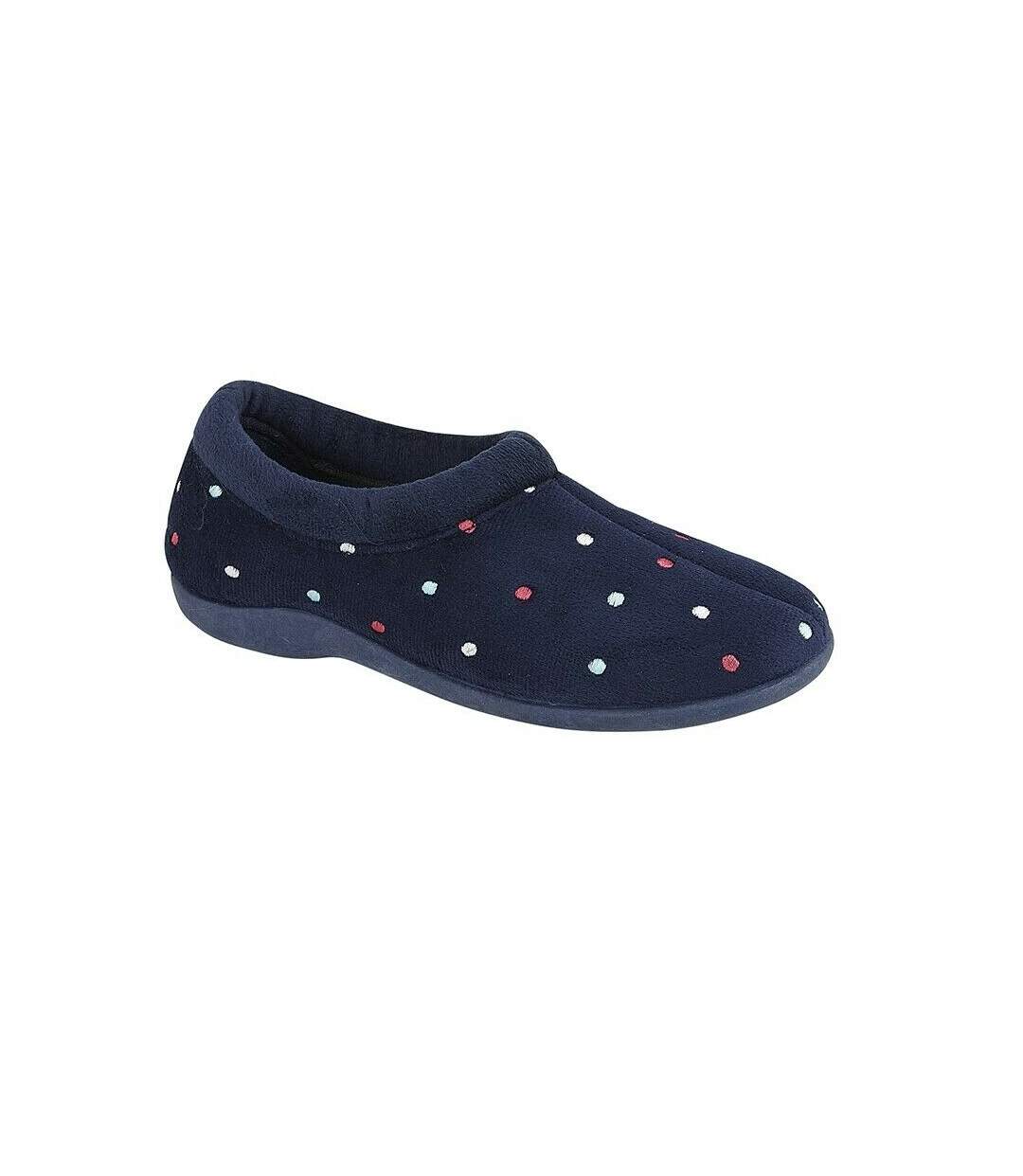 Chaussons sophie femme bleu marine Sleepers-1