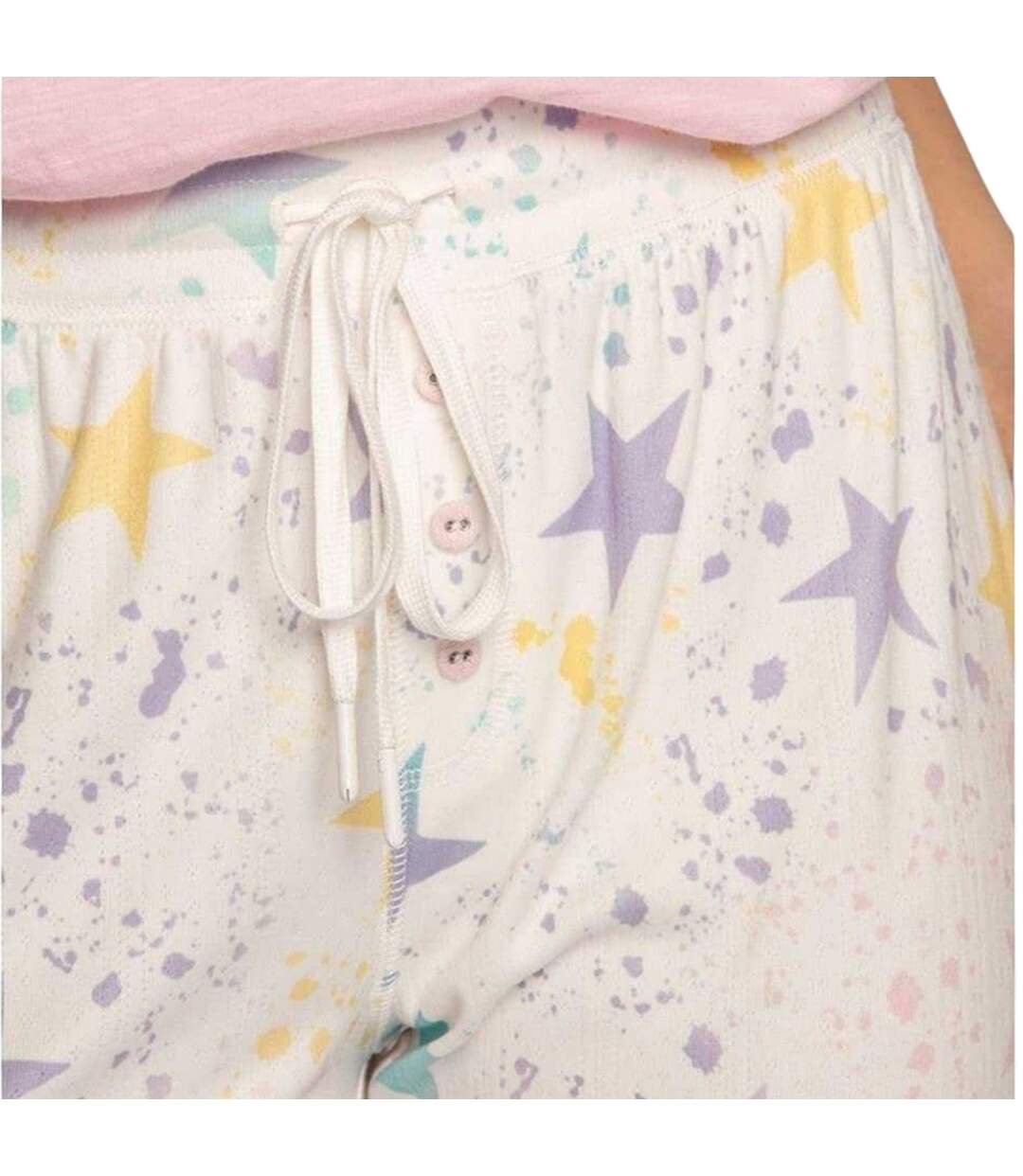 Pantalon De Détente Motif/style Imprimé Étoile Femme Blanc Cassé PJ Salvage-4