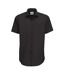 B&C Mens Smart Short Sleeve Shirt / Mens Shirts (Black) - UTBC112