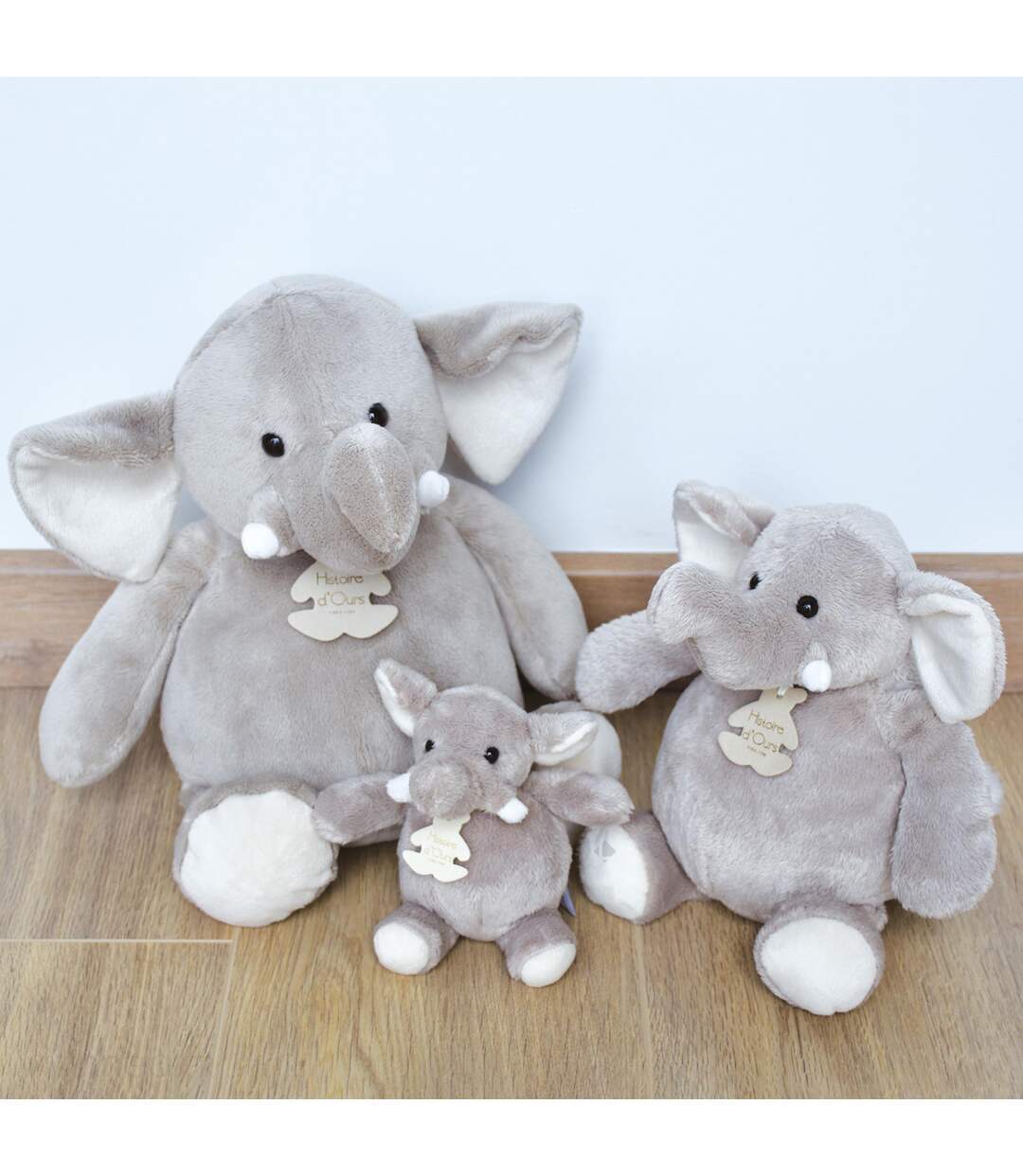 Peluche polyester collection TERRE SAUVAGE Eléphant-3