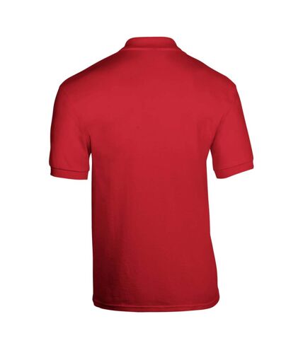 Gildan Adult DryBlend Jersey Short Sleeve Polo Shirt (Red)