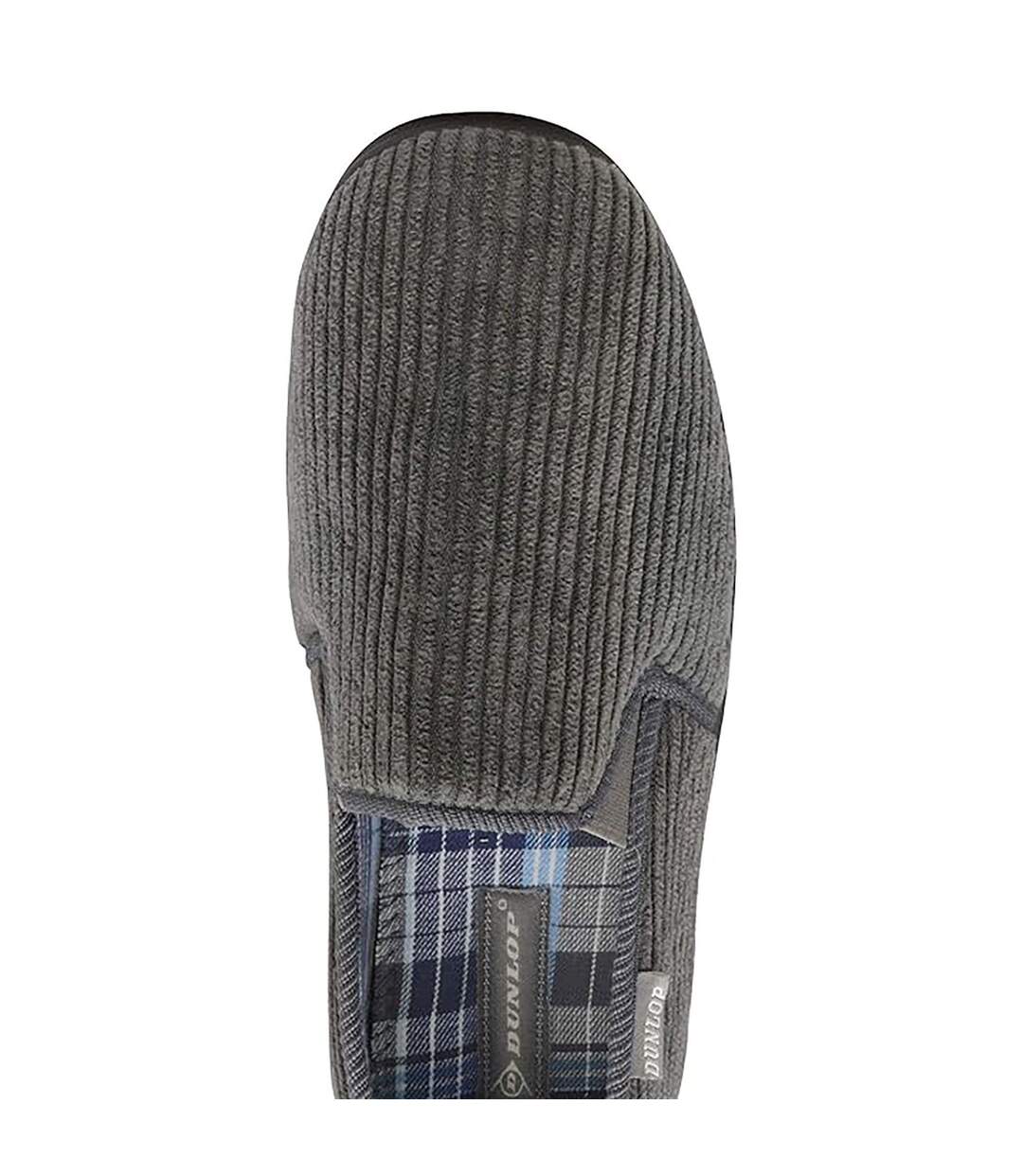 Pantoufles doublées tartan pour hommes avec mousse à mémoire de forme-5