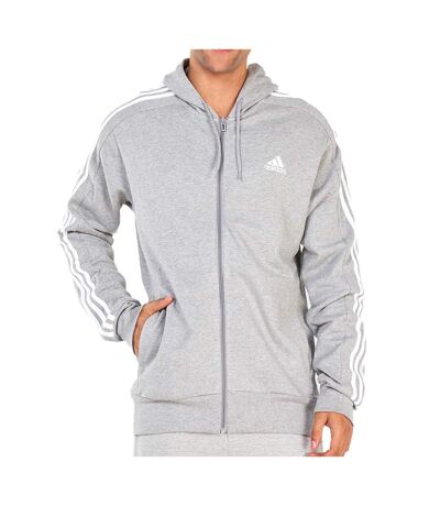 Sweat Zippé Gris Homme Adidas IC9833 - L