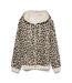 Sweat zippé léopard beige femme vero moda clippa - l-1