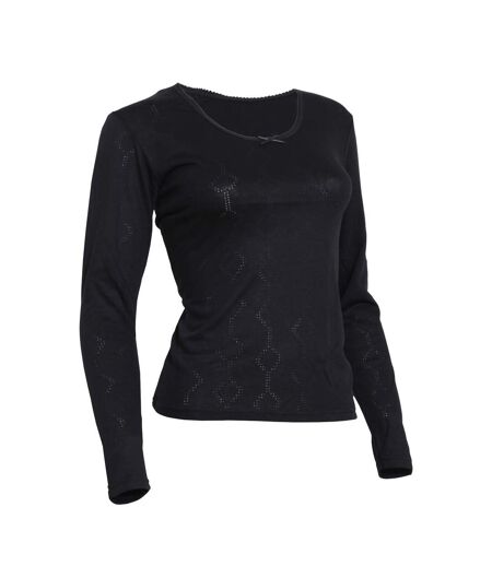 T-shirt thermique à manches longues femme noir Floso