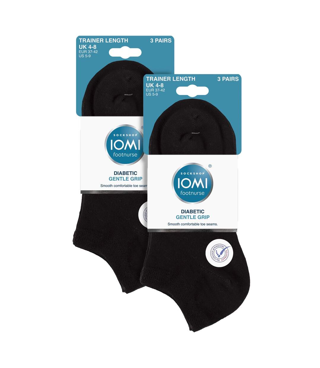 6 Pack Womens Diabetic Trainer Socks | Extra Wide Socks for Swollen Feet-2