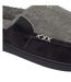 Mens Tweed Slip-on Mule Slippers Black Grey Keanu-4