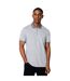 Mens two tone jacquard zip neck polo shirt grey Burton