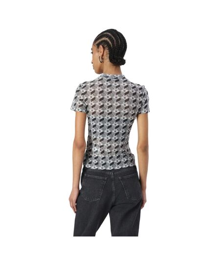 T-shirt Motif/style Lettrage Femme Gris Hugo