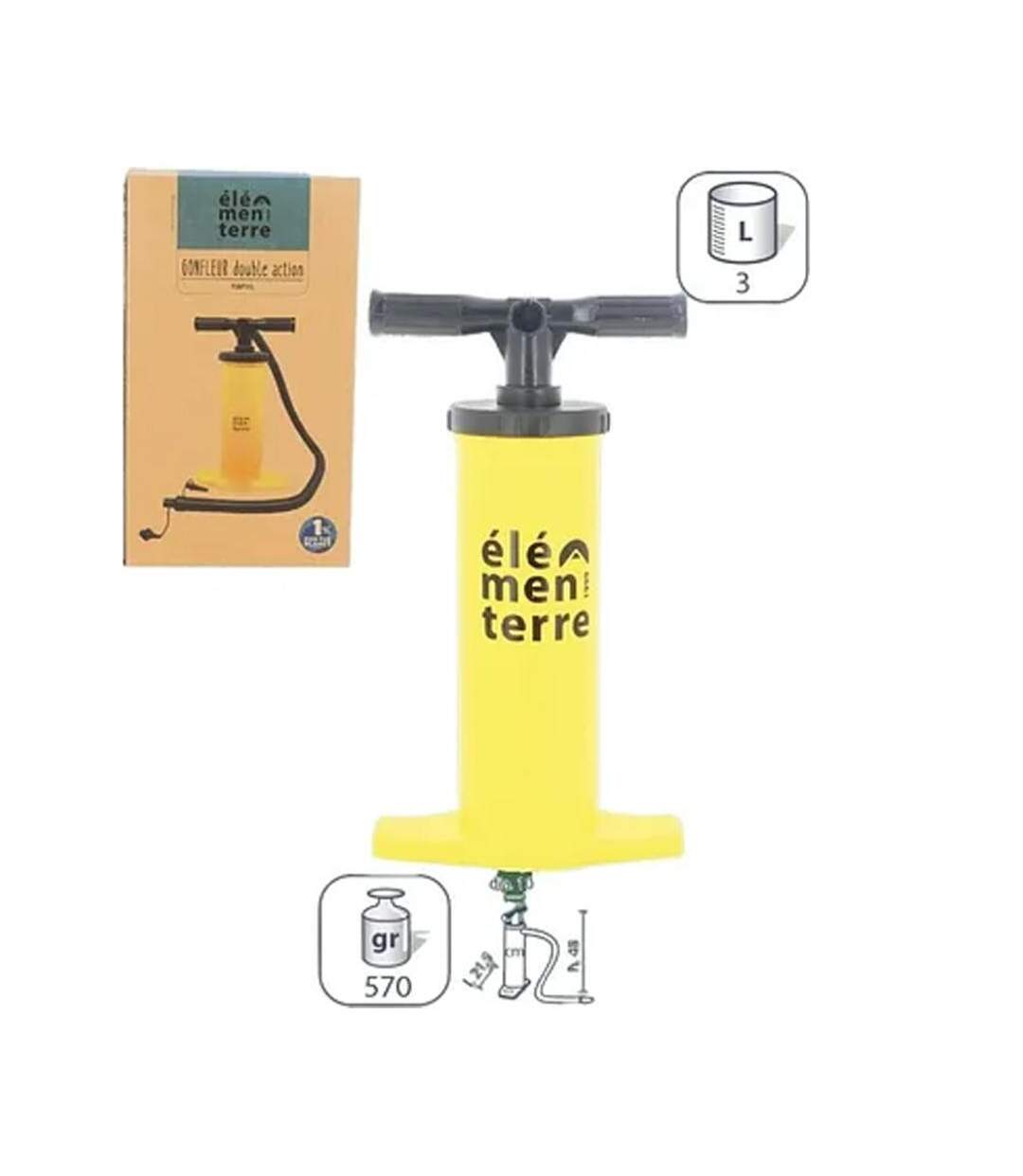 Gonfleur double action jaune élémenterre pumpshia - taille unique-2