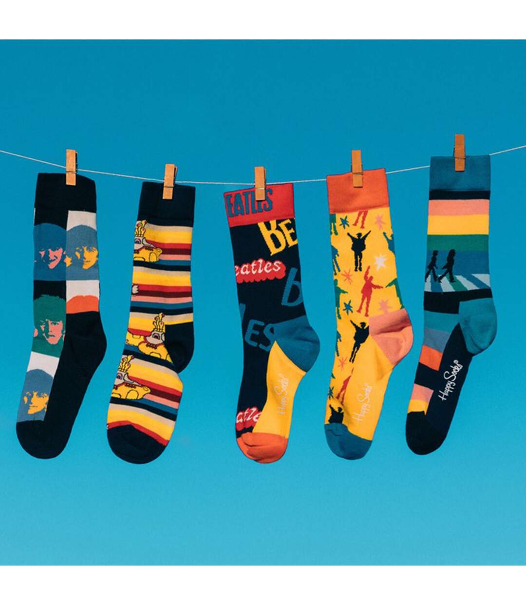 1 Pack Mens Official Licensed The Beatles Novelty Socks-5