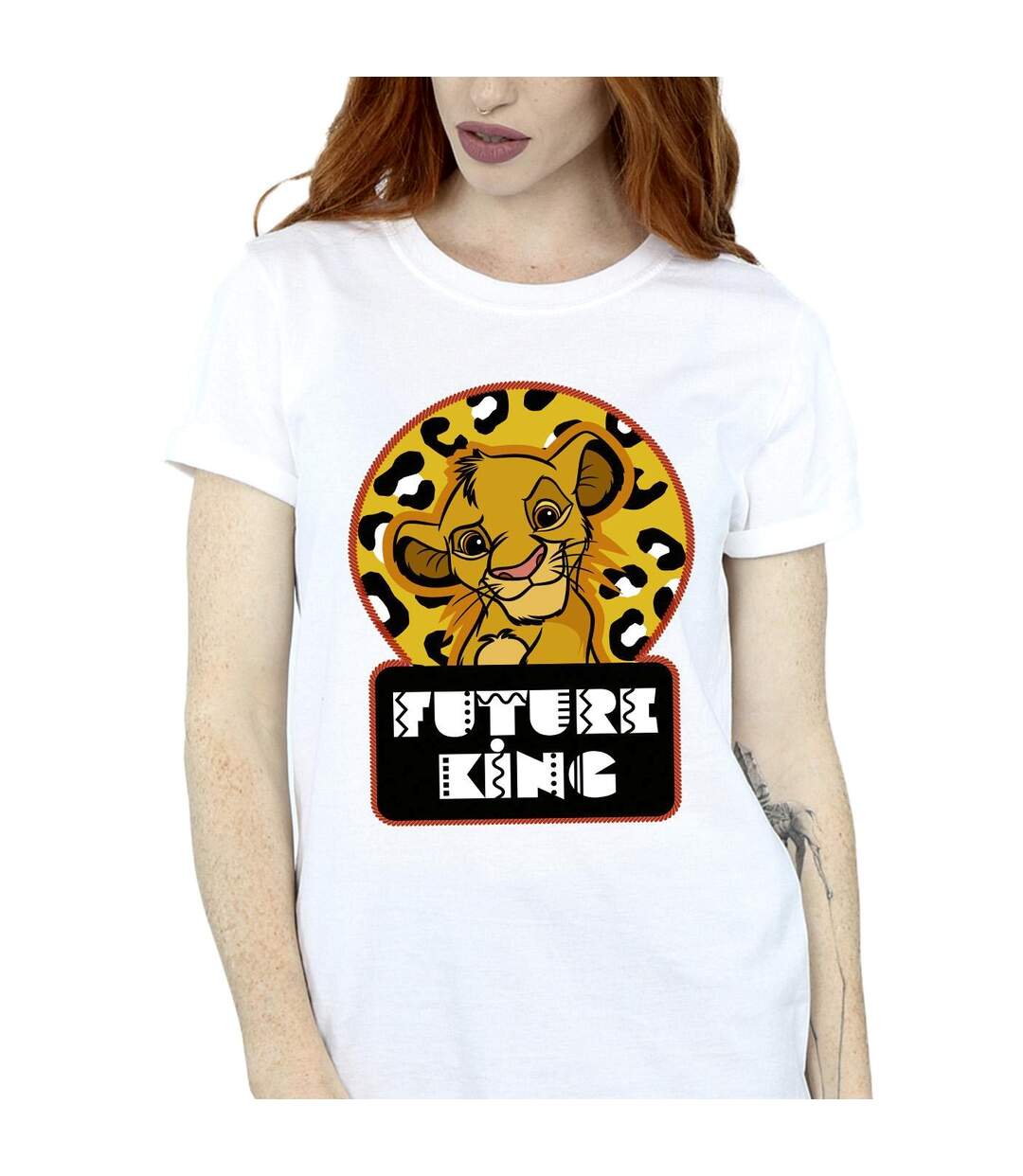 Disney Womens/Ladies The Lion King Future Simba Cotton Boyfriend T-Shirt (Blanc) - UTBI29449-3