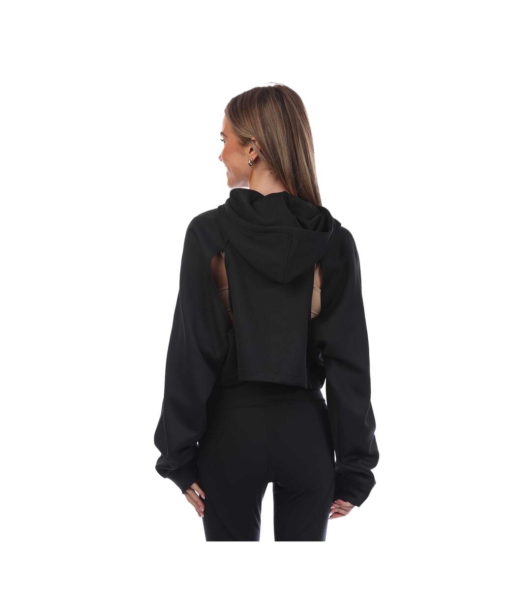 Sweat Court À Capuche Hiit Femme Noir Adidas-2