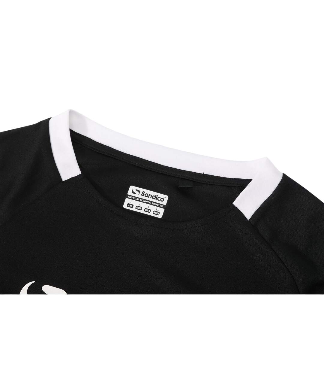 Mens Fundamental Polyester Football Top Black White Sondico-4