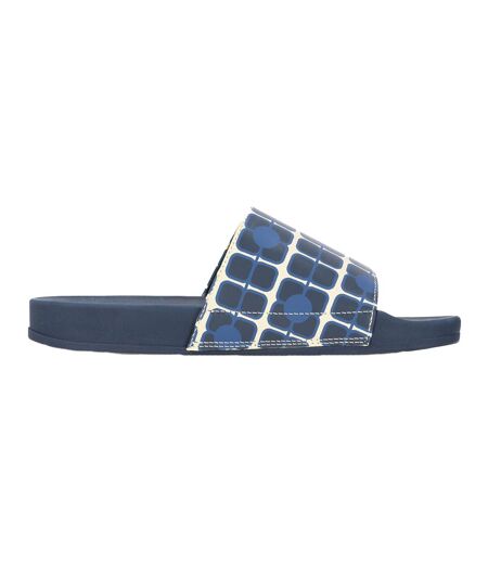 Claquettes Motif/style Coquelicot Géant Orla Kiely Femme Bleu Marine Imprimé Regatta