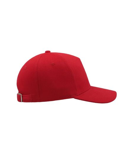 Atlantis Liberty Five Buckle Heavy Brush Cotton 5 Panel Cap (Red) - UTAB191