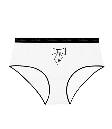 Lot de 3 culottes femme  en coton uni imprimé ceinture fine 2cm Pck25 Pierre Cardin