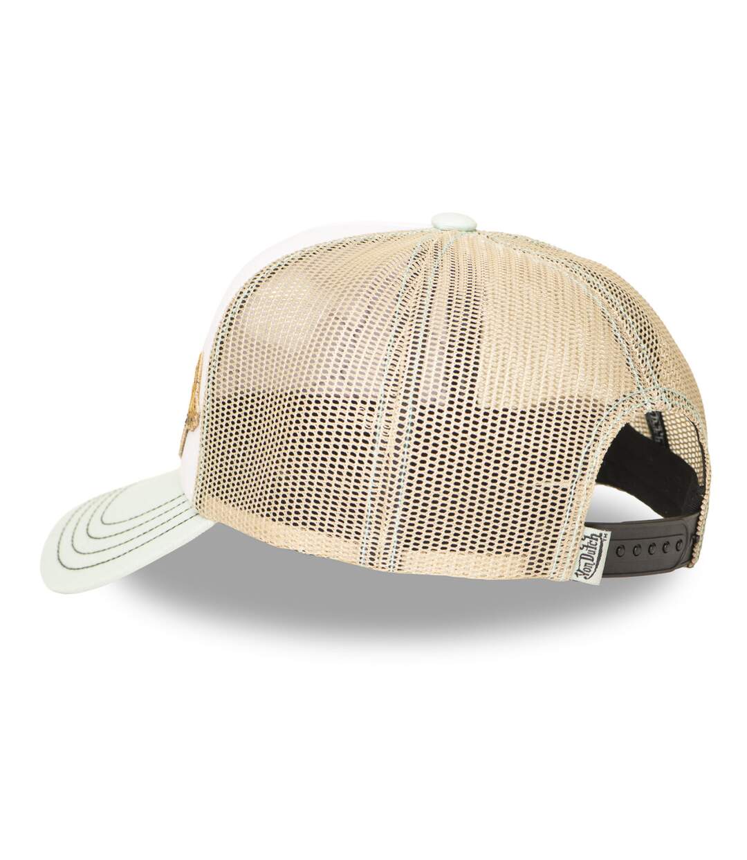 Casquette trucker avec filet et devant imprimé avec écussons Patches Vondutch-5